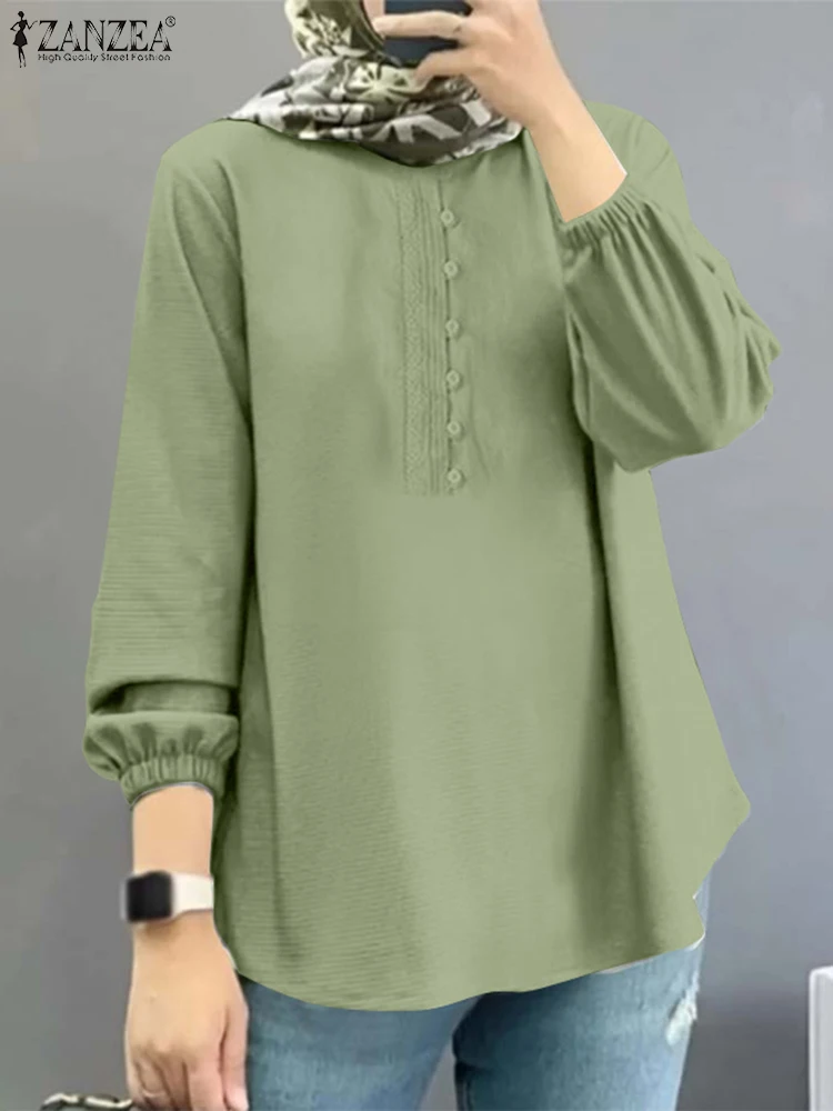 ZANZEA Women Autumn Blouse Fashion O Neck Long Sleeve Tops Casual Lace Crochet Shirt Vintage Muslim Blusas Islamic Clothing 2023
ZANZEA Women Autumn Blouse Fashion O Neck Long Sleeve Tops Casual Lace Crochet Shirt Vintage Muslim Blusas Islamic Clothing 2023