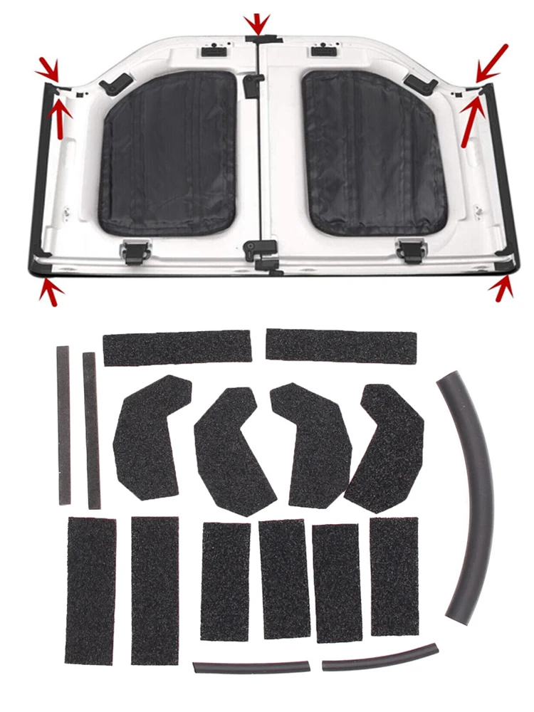 Комплект из 17 предметов, пластиковые уплотнители для крыши автомобиля от дождя и утечки, аксессуары для Jeep For Wrangler JK 07-18
Комплект из 17 предметов, пластиковые уплотнители для крыши автомобиля от дождя и утечки, аксессуары для Jeep For Wrangler JK 07-18