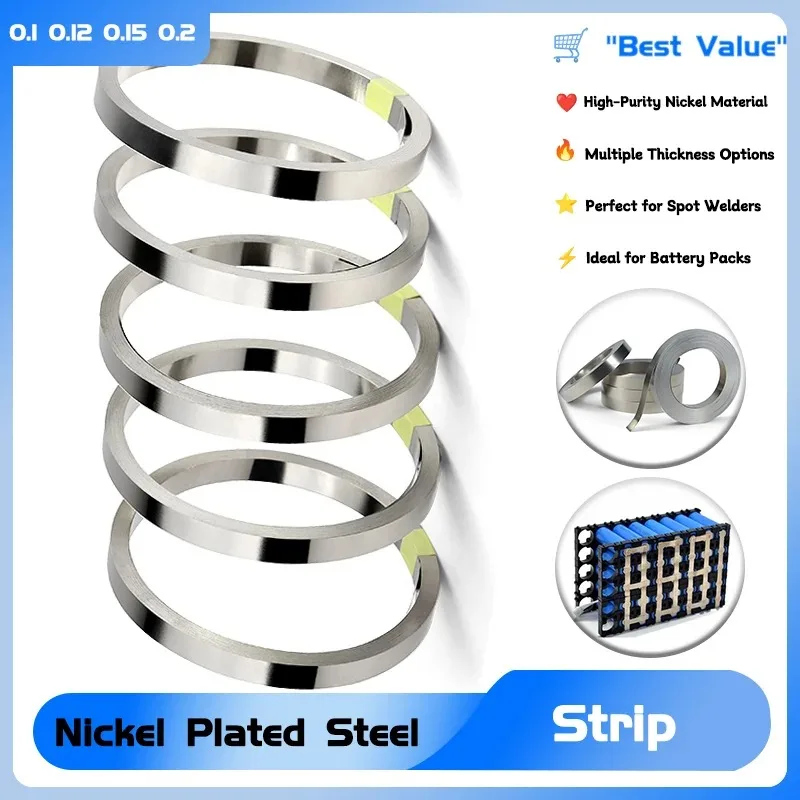 Steel Belt Spot Welding Machine Battery Welder Nickel Plated Strip 18650 Li-ion Nickel Sheet Plate Connector 0.1 0.12 0.15 0.2mm
Steel Belt Spot Welding Machine Battery Welder Nickel Plated Strip 18650 Li-ion Nickel Sheet Plate Connector 0.1 0.12 0.15 0.2mm