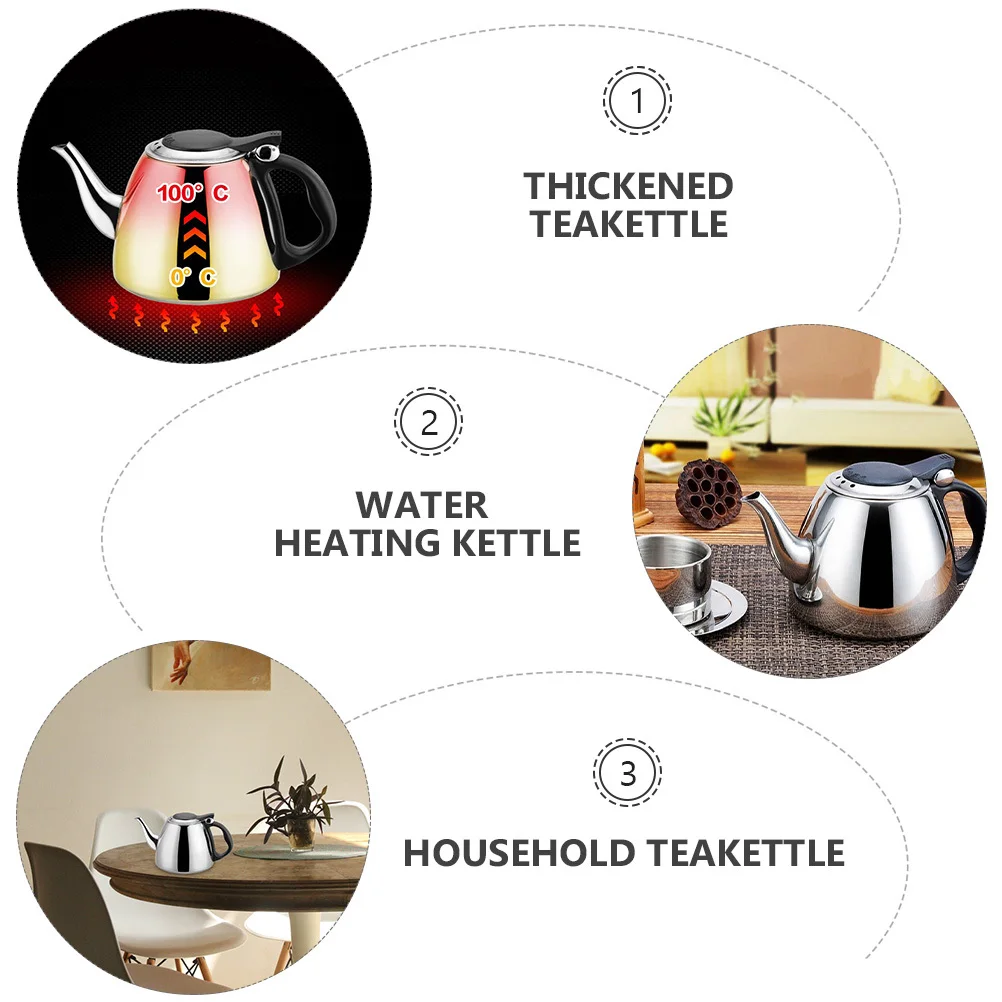 1Pcs Stainless Steel Water Kettle 1.2L Thickened Teakettle Flat Bottom Heat Resistant for Gas Stove Induction Cooker
1Pcs Stainless Steel Water Kettle 1.2L Thickened Teakettle Flat Bottom Heat Resistant for Gas Stove Induction Cooker