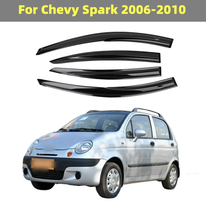 Для Chevy Spark 2006-2010 хэтчбек, Стайлинг автомобиля, оконный козырек, дефлектор от солнца и дождя, навесы, отделка, внешние аксессуары
Для Chevy Spark 2006-2010 хэтчбек, Стайлинг автомобиля, оконный козырек, дефлектор от солнца и дождя, навесы, отделка, внешние аксессуары