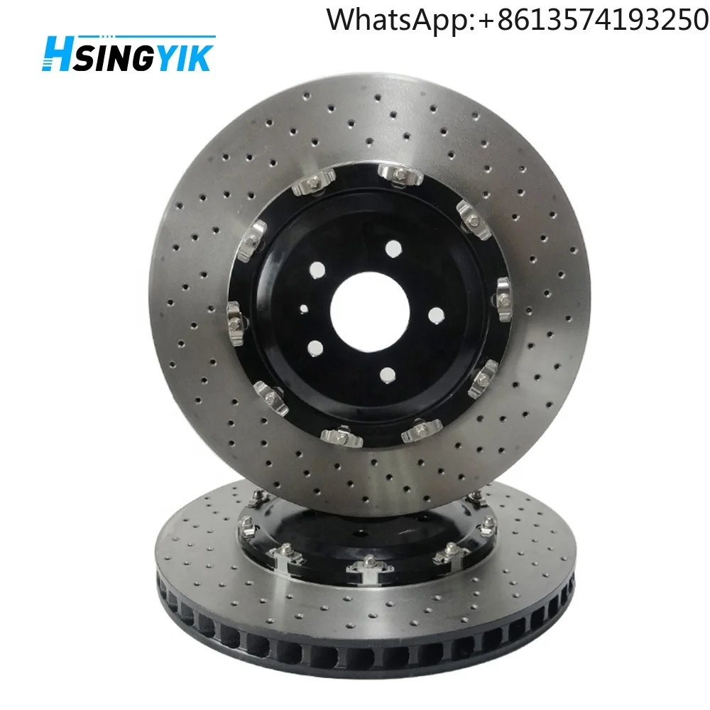 For Hsingyik Front 2-Pieces Rotor Brake Disc for Nissan GTR R35 40206KJ10A 390X33MM
