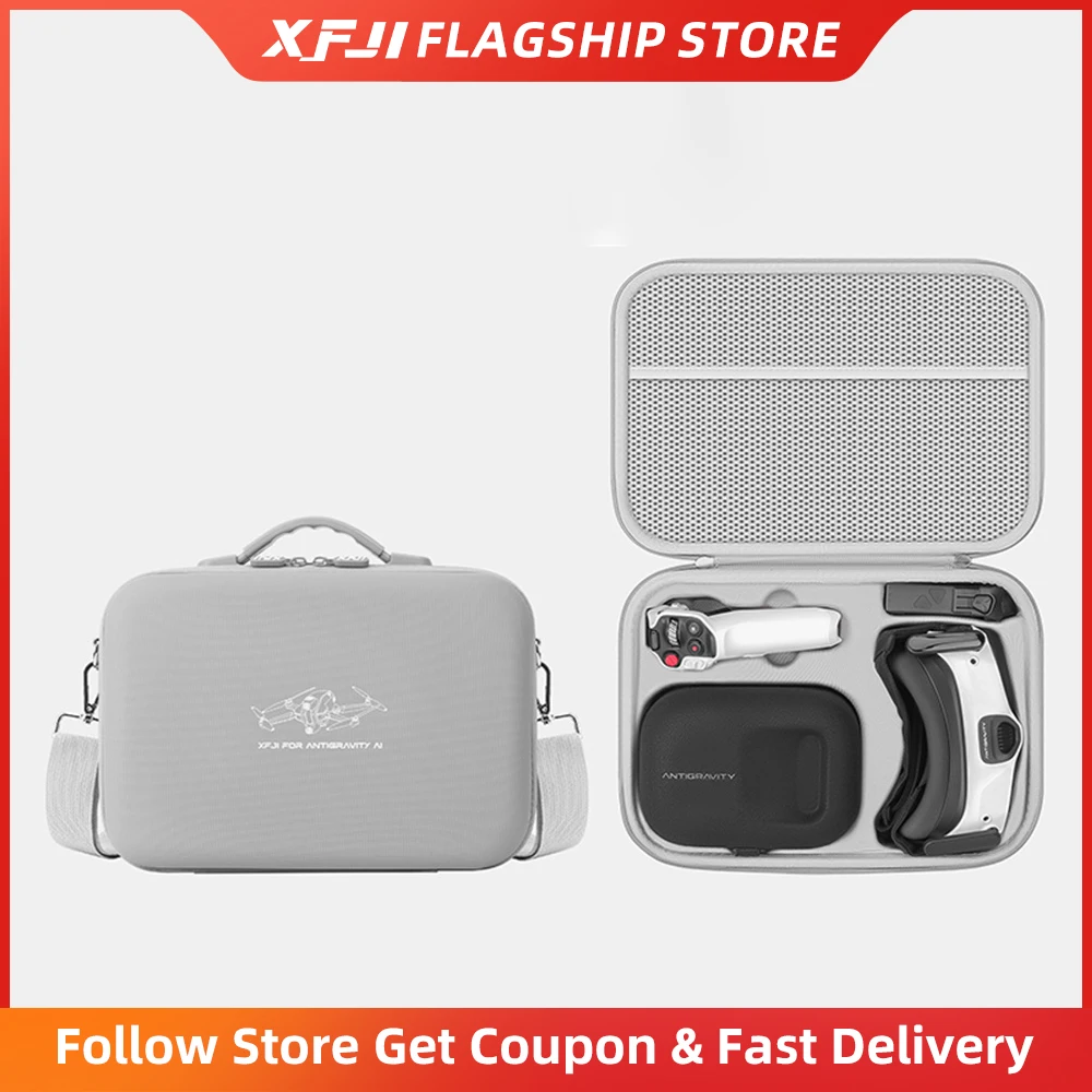 XFJI Storage Bag Case PU Leather Drop-resistant Hard Shell Handbag for Insta360 Antigravity A1 Drone Accessories
XFJI Storage Bag Case PU Leather Drop-resistant Hard Shell Handbag for Insta360 Antigravity A1 Drone Accessories