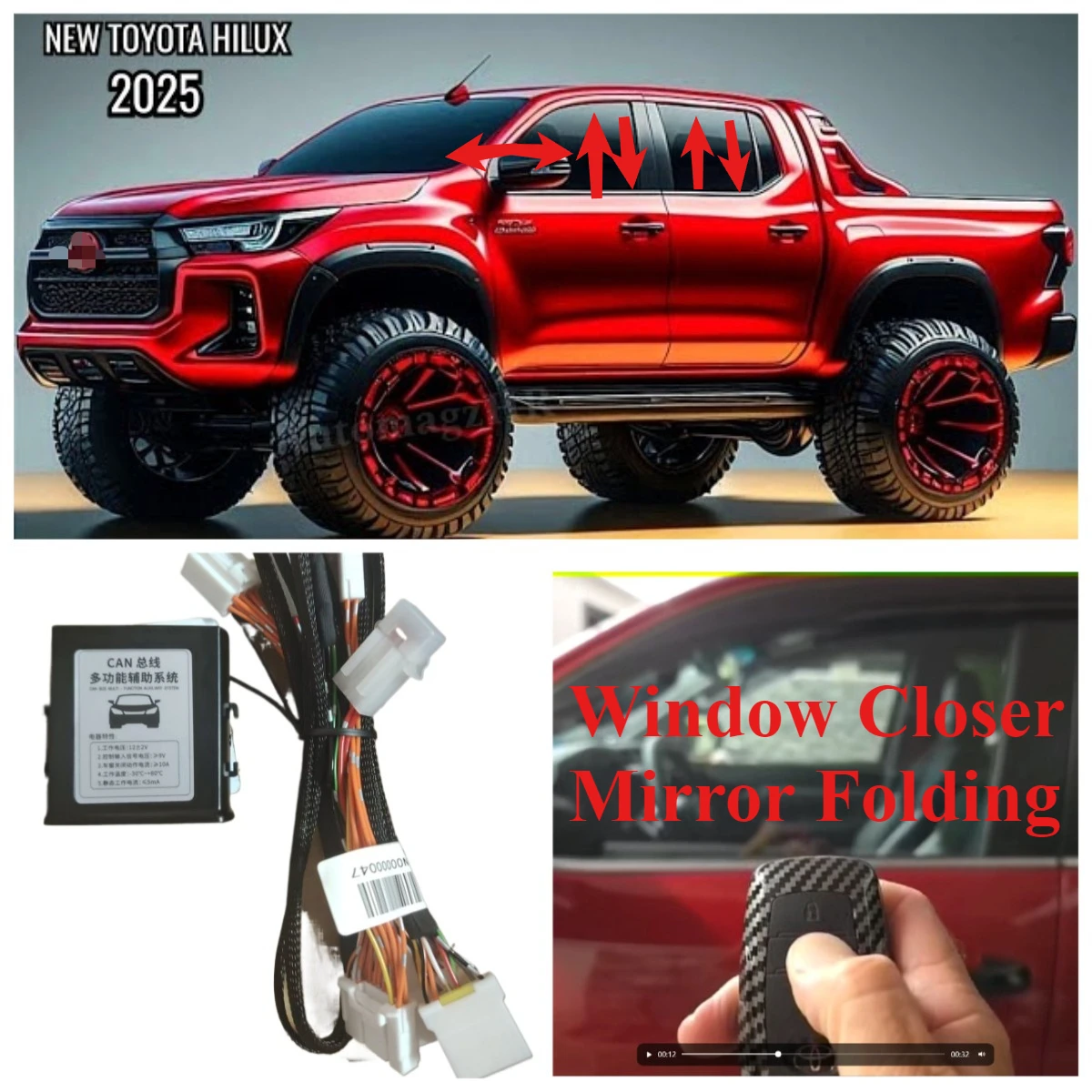 NEW Intelligent Window Closer Mirror Folding for Toyota Hilux 2025 Automatic Window Closing Glass Lift Folding Rearview Mirrors
NEW Intelligent Window Closer Mirror Folding for Toyota Hilux 2025 Automatic Window Closing Glass Lift Folding Rearview Mirrors