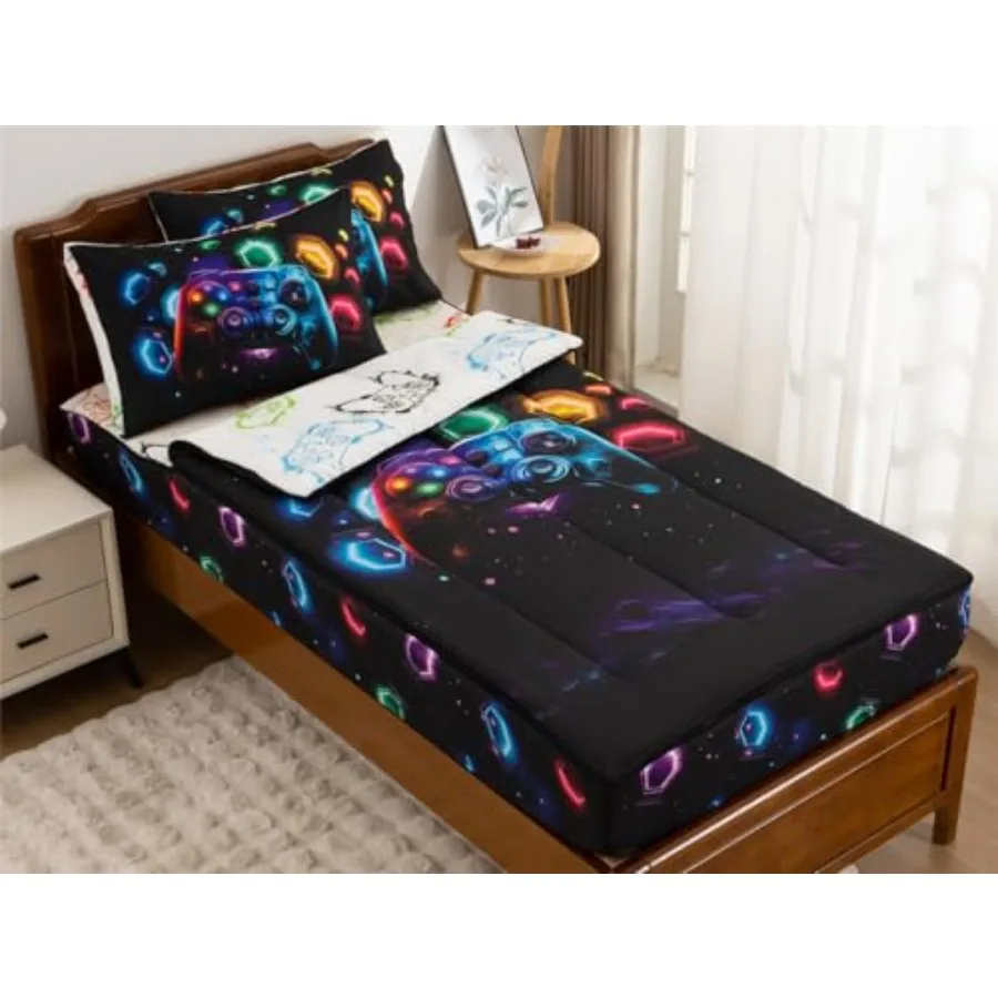 Gamer Printed Zipper Bedding Sets Twin for Boys Lightweight Microfiber Space Comforter Set with Fitted Sheet Pillow Covers
Gamer Printed Zipper Bedding Sets Twin for Boys Lightweight Microfiber Space Comforter Set with Fitted Sheet Pillow Covers