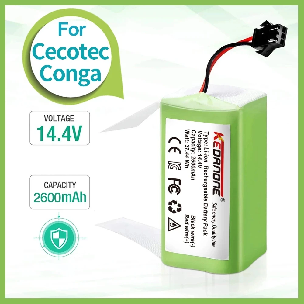 14.4V 4000mAh Li-ion Battery for For Conga 990 1090 950 Tesvor X500 Ecovacs Deebot N79 N79S DN622 Eufy RoboVac 11 11S RoboVac 30
14.4V 4000mAh Li-ion Battery for For Conga 990 1090 950 Tesvor X500 Ecovacs Deebot N79 N79S DN622 Eufy RoboVac 11 11S RoboVac 30
