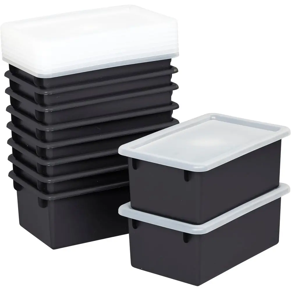 Stackable 10-Piece Plastic Storage Bins with Lids for Pantry, Office, and Garage Organization
Stackable 10-Piece Plastic Storage Bins with Lids for Pantry, Office, and Garage Organization