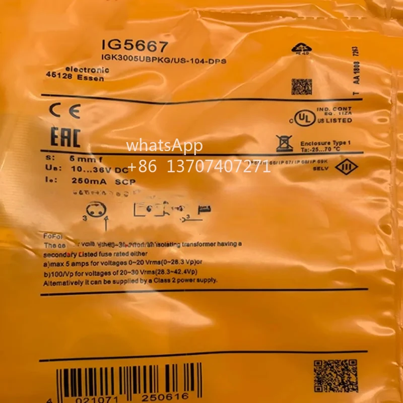 2 шт. новый высококачественный бесконтактный переключатель IFM IG6126 IG5647 IG5539 IG5667 IG5883 IG5893
2 шт. новый высококачественный бесконтактный переключатель IFM IG6126 IG5647 IG5539 IG5667 IG5883 IG5893