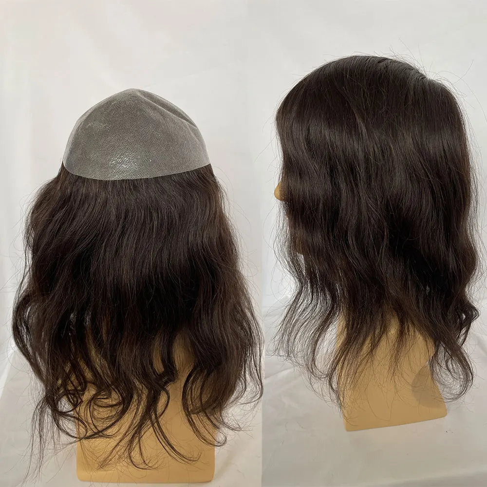 PU Long Human Hair Toupee for Women /Men Thin Skin Full PU Base V-Looped Topper 13'' Replacement System10x8inch Dark brown 2#
PU Long Human Hair Toupee for Women /Men Thin Skin Full PU Base V-Looped Topper 13'' Replacement System10x8inch Dark brown 2#