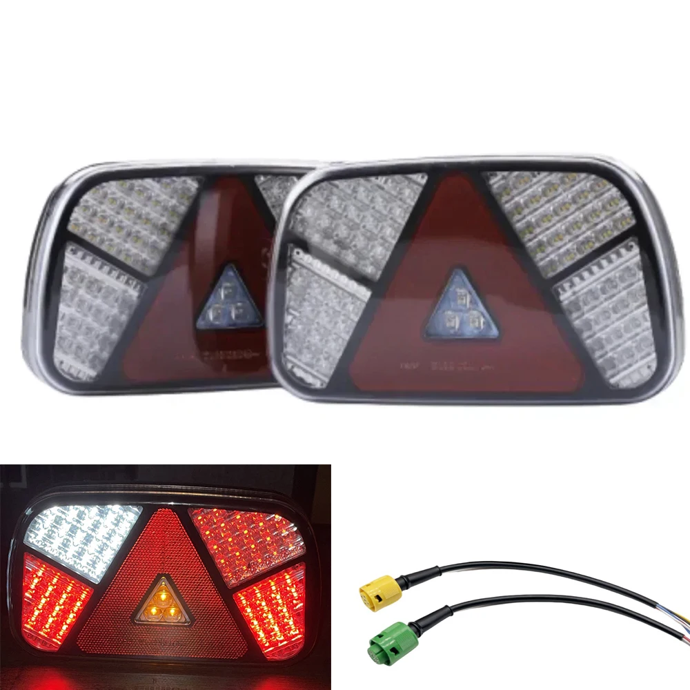 2PCS Left / Right 12V 24V LED Tail Light Rear Stop Brake Fog Light Signal Lamp Wiring Harness 6 Core Truck Trailer Caravan Lorry
2PCS Left / Right 12V 24V LED Tail Light Rear Stop Brake Fog Light Signal Lamp Wiring Harness 6 Core Truck Trailer Caravan Lorry