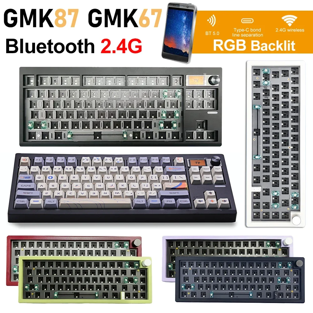 GMK87 GMK67 Mechanical Keyboard Kit Gaming Keyboard RGB Backlit Hotswap VIA-programmable Bluetooth 2.4G Wireless Hot-swap Keyboa
GMK87 GMK67 Mechanical Keyboard Kit Gaming Keyboard RGB Backlit Hotswap VIA-programmable Bluetooth 2.4G Wireless Hot-swap Keyboa