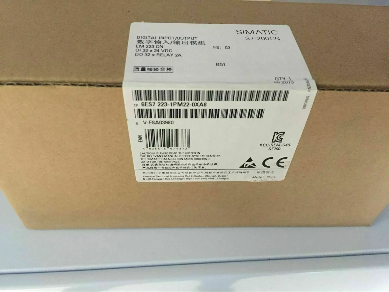 Новый цифровой модуль ввода/вывода 6ES7223-1PM22-0XA8, 1 шт., Модуль PLC, бесплатная доставка
Новый цифровой модуль ввода/вывода 6ES7223-1PM22-0XA8, 1 шт., Модуль PLC, бесплатная доставка