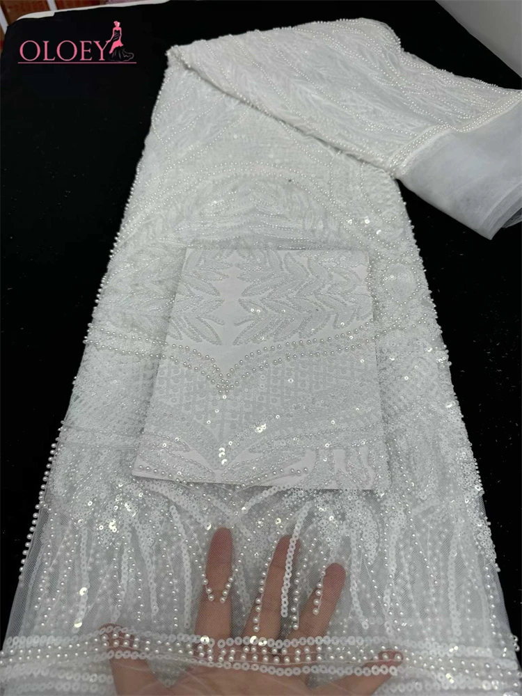OLOEY French Tulle Beads Lace Fabric African Lace Fabric 2026 High Quality Nigerian Embroidery Lace Fabric For Wedding Sewing
OLOEY French Tulle Beads Lace Fabric African Lace Fabric 2026 High Quality Nigerian Embroidery Lace Fabric For Wedding Sewing