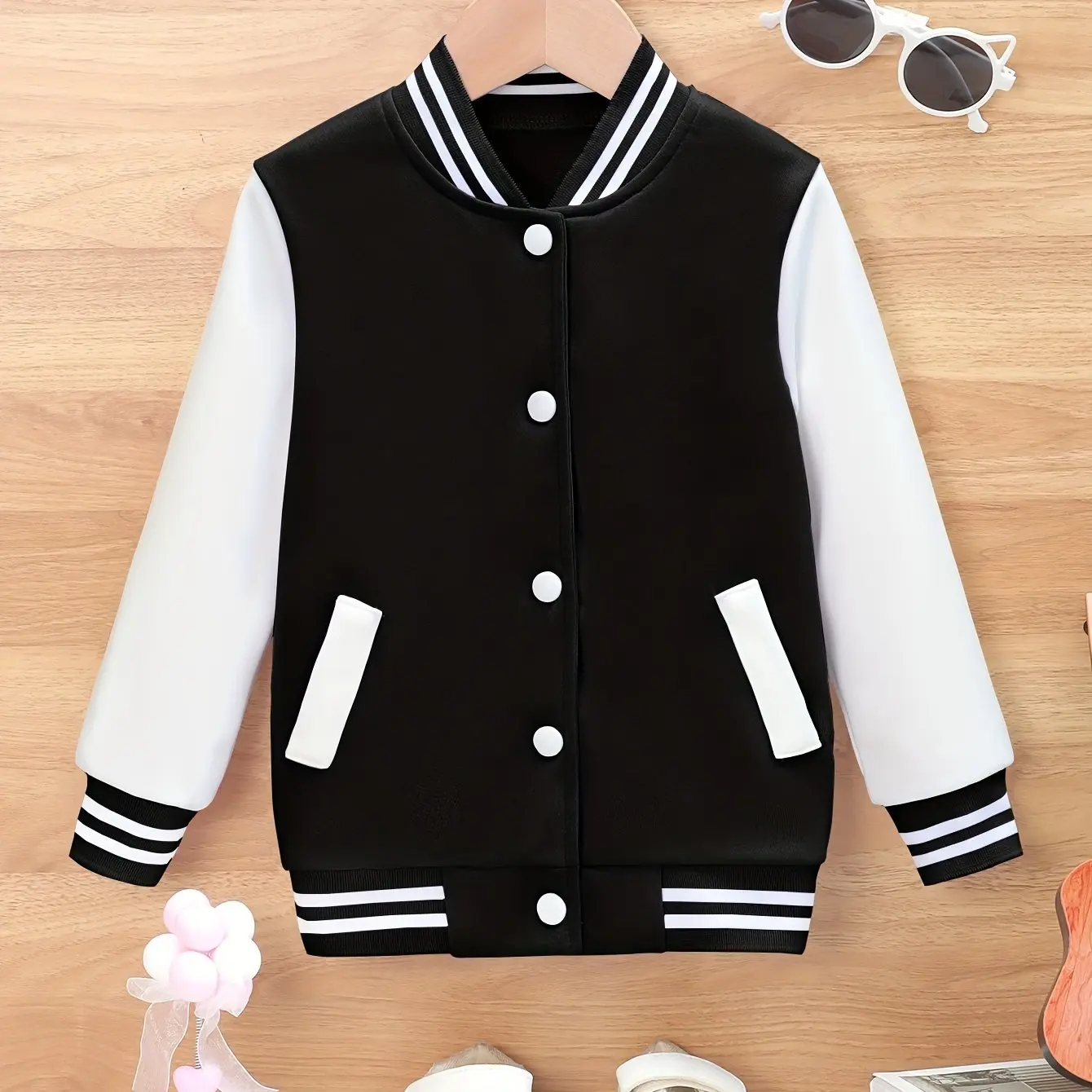 Женская однотонная бейсбольная куртка, осеннее и зимнее пальто с круглым вырезом, модная повседневная универсальная унисекс в уличном стиле
Женская однотонная бейсбольная куртка, осеннее и зимнее пальто с круглым вырезом, модная повседневная универсальная унисекс в уличном стиле