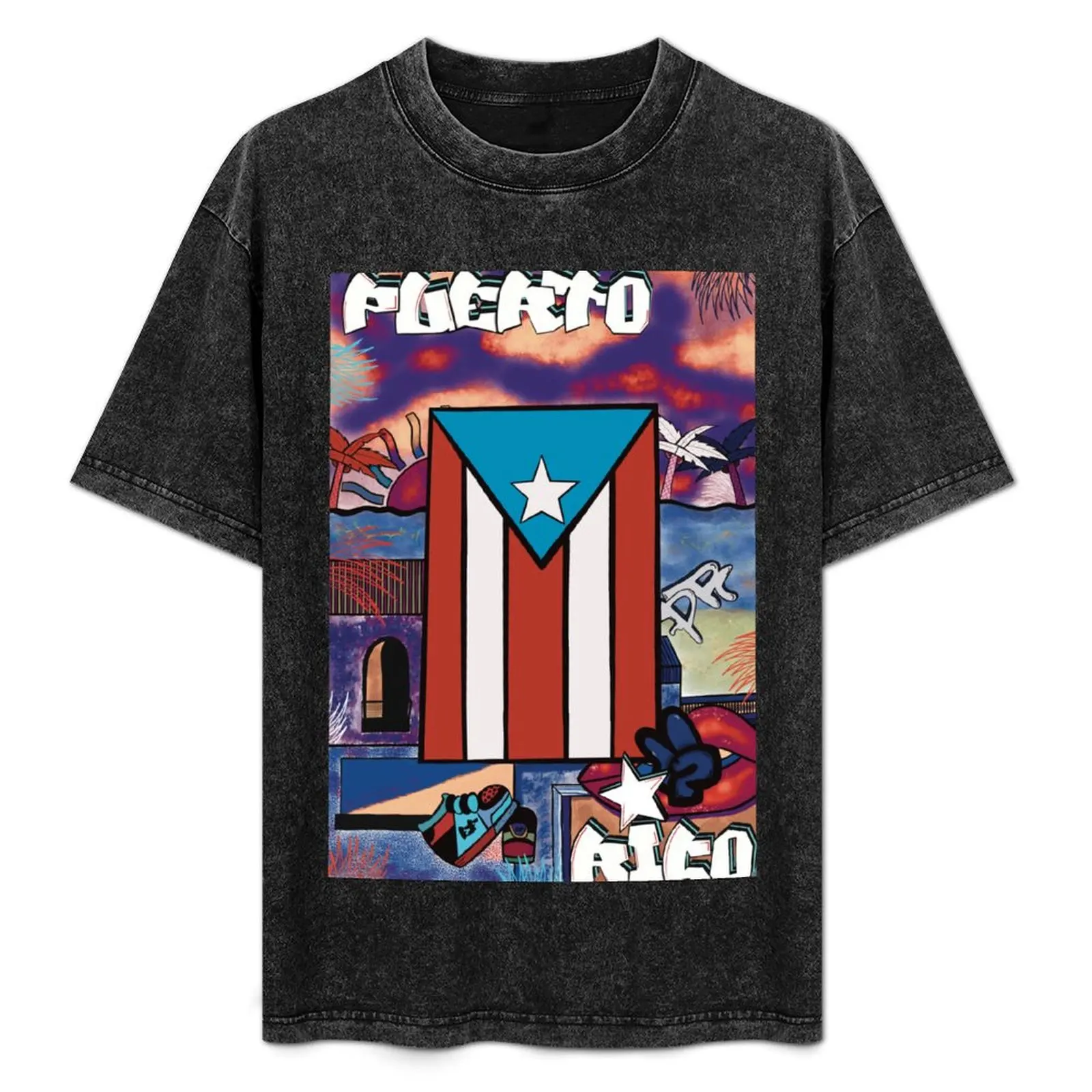 Red, White, & Blue Puerto Rico (Dark Hues) T-Shirt Abstract Pattern Print Top
Red, White, & Blue Puerto Rico (Dark Hues) T-Shirt Abstract Pattern Print Top