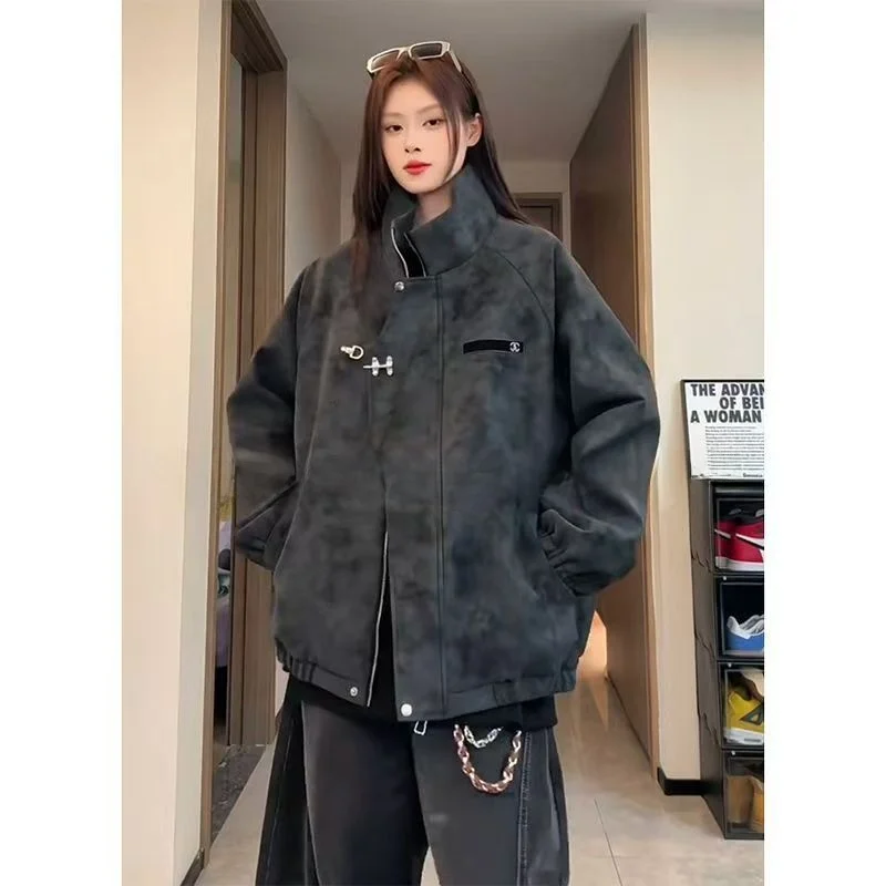 New Chinese Sle Stand Collar PU Leather Jaet Men Women Casual Loose Cotton Sandwich Outerwear Spring Autumn Winter
New Chinese Sle Stand Collar PU Leather Jaet Men Women Casual Loose Cotton Sandwich Outerwear Spring Autumn Winter