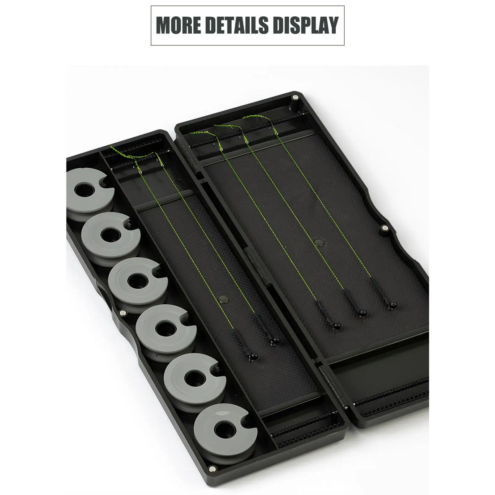 Fishing Gear Storage Box with Integrated Line Winder Modular Tackle Box for Fishing Hooks and
Fishing Gear Storage Box with Integrated Line Winder Modular Tackle Box for Fishing Hooks and