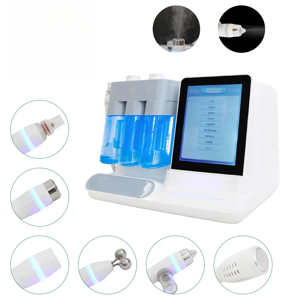 New 6 in 1 Small Bubble Hydrogen Oxygen Facial Machine Microdermabrasion Device Peeling Cleansing Lifting SPA Bubble Equipment
New 6 in 1 Small Bubble Hydrogen Oxygen Facial Machine Microdermabrasion Device Peeling Cleansing Lifting SPA Bubble Equipment
