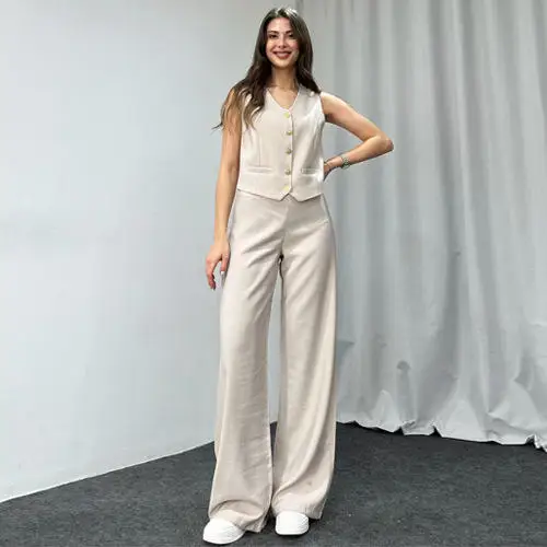 Summer Faion Casual Women's Two-Piece Set High-End Feel Long Pants Sli Ensemble for Middle-Aged Women Polyester Fabric
Summer Faion Casual Women's Two-Piece Set High-End Feel Long Pants Sli Ensemble for Middle-Aged Women Polyester Fabric
