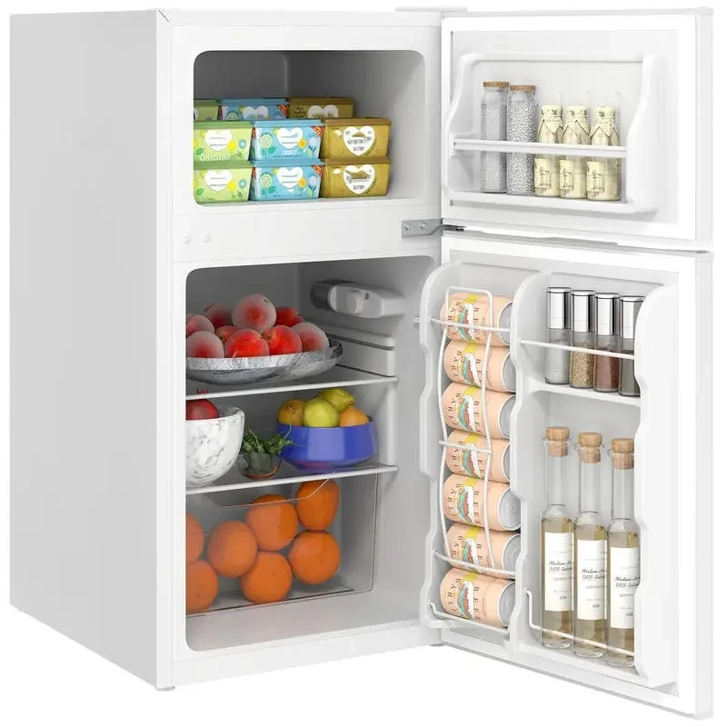 3.2 Cu.Ft Mini Fridge with Freezer, Compact Refrigerator with Adjustable Thermostat, Shelf and Double Reversible Door for Bedroom, Dorm, Home Office, Energy Efficient, White
3.2 Cu.Ft Mini Fridge with Freezer, Compact Refrigerator with Adjustable Thermostat, Shelf and Double Reversible Door for Bedroom, Dorm, Home Office, Energy Efficient, White