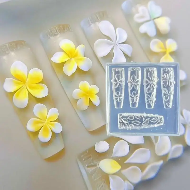 3D Silicone Flower Nail Art Carving Mold Acrylic Hibiscus Floral Five-Petal Blossom DIY Nail Art Decoration Transparent Template
3D Silicone Flower Nail Art Carving Mold Acrylic Hibiscus Floral Five-Petal Blossom DIY Nail Art Decoration Transparent Template