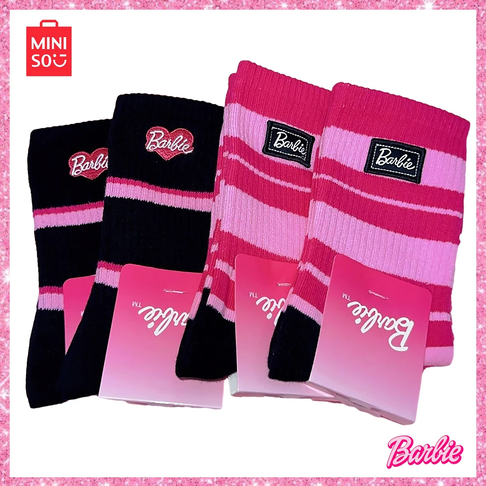2024 Miniso New Barbie Y2K Girls Pink Love Letter Stripe Cute Medium Socks Women Versatile Socks Birthday Gift
2024 Miniso New Barbie Y2K Girls Pink Love Letter Stripe Cute Medium Socks Women Versatile Socks Birthday Gift