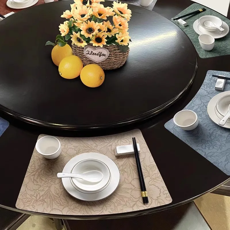 High-End Leather Fan-aped Dining Mat Anti-Oil Heat Resistant Western Dining Mat Luxury Hotel Home Dining Table Mat
High-End Leather Fan-aped Dining Mat Anti-Oil Heat Resistant Western Dining Mat Luxury Hotel Home Dining Table Mat