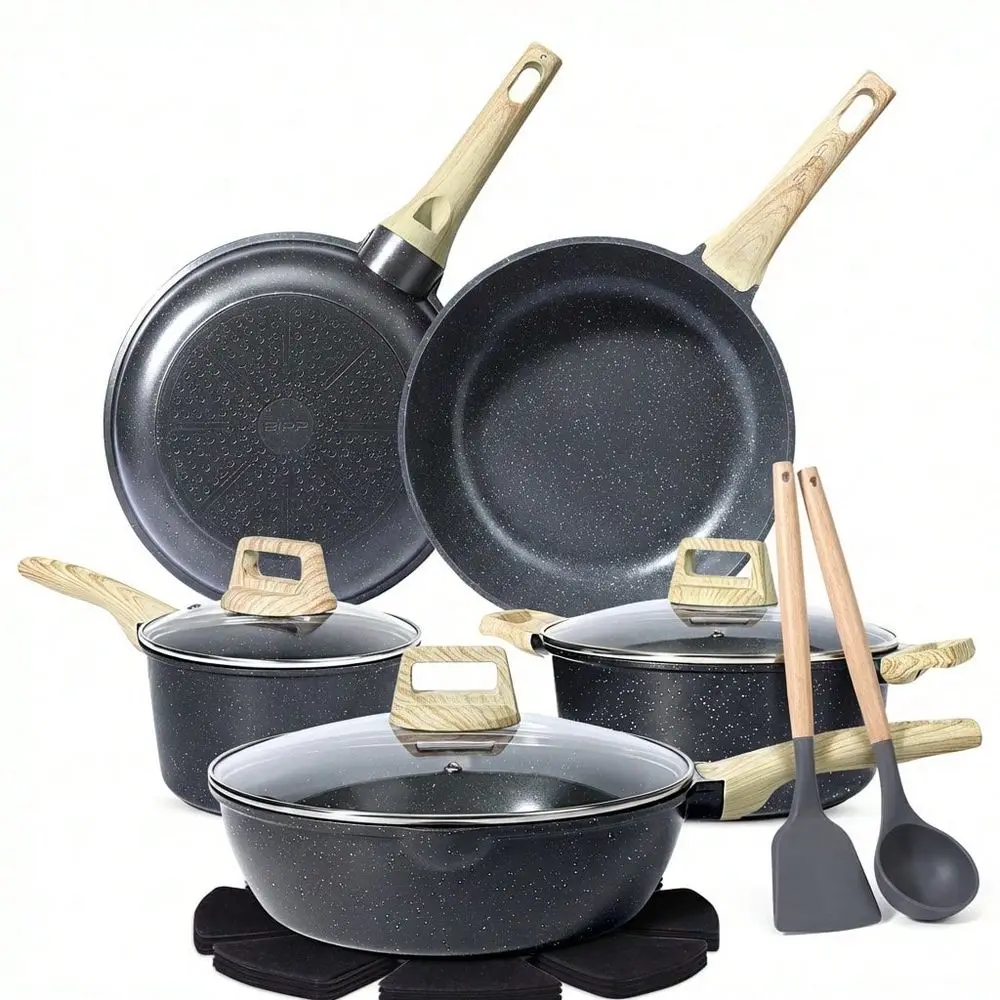 Pots And Pans Set Non Stick 14 Pcs White Granite Kitchen Cookware Sets Nonstick Induction Cookware Cooking Pan Set With Frying
Pots And Pans Set Non Stick 14 Pcs White Granite Kitchen Cookware Sets Nonstick Induction Cookware Cooking Pan Set With Frying