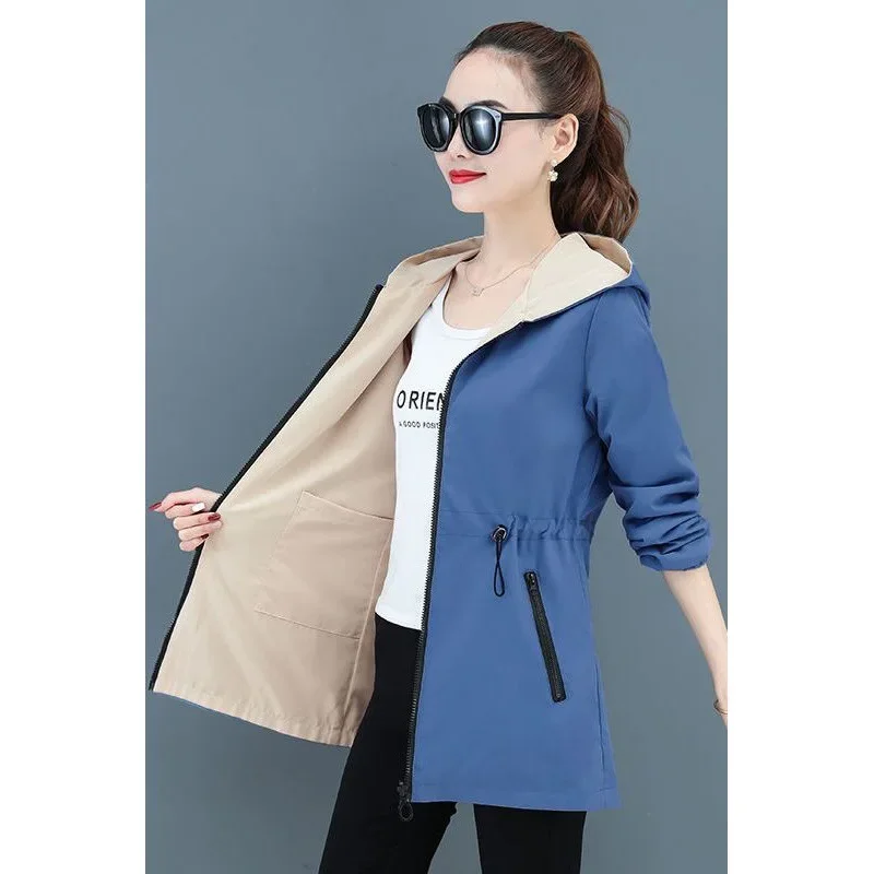2025 New Autumn Women's Jacket Double-sided Windbreaker Female Long Sleeve Jackets Hooded Casual Basic Coat Loose Outerwear 4XL
2025 New Autumn Women's Jacket Double-sided Windbreaker Female Long Sleeve Jackets Hooded Casual Basic Coat Loose Outerwear 4XL