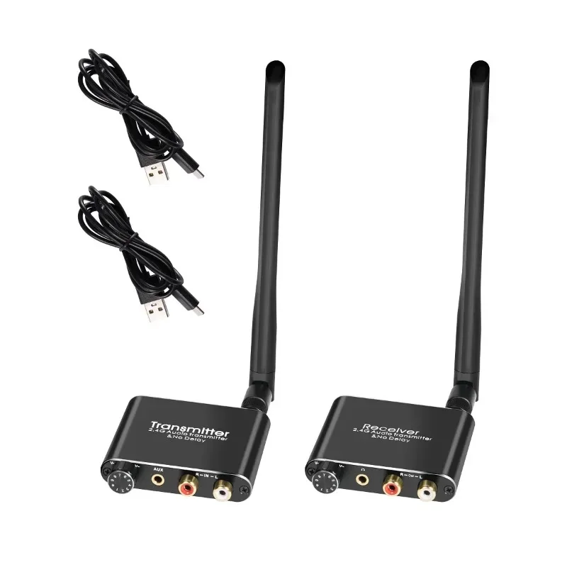 Digital Wireless Audio Transmitter And Receiver 50M 2.4G Wireless Audio Adapter With 3.5mm R/L RCA Converter For TV Box DVD PC
Digital Wireless Audio Transmitter And Receiver 50M 2.4G Wireless Audio Adapter With 3.5mm R/L RCA Converter For TV Box DVD PC