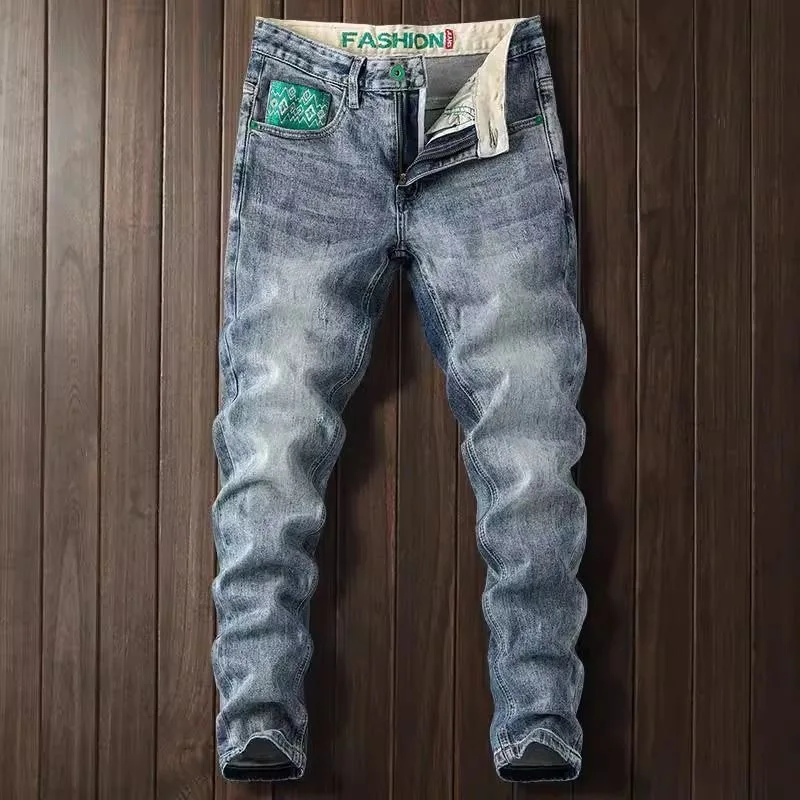 Spring and Autumn New Solid Color Straight Stretch Jeans Men's Casual Slim Comfortable Breathable High-Quality Small Feet Pants
Spring and Autumn New Solid Color Straight Stretch Jeans Men's Casual Slim Comfortable Breathable High-Quality Small Feet Pants