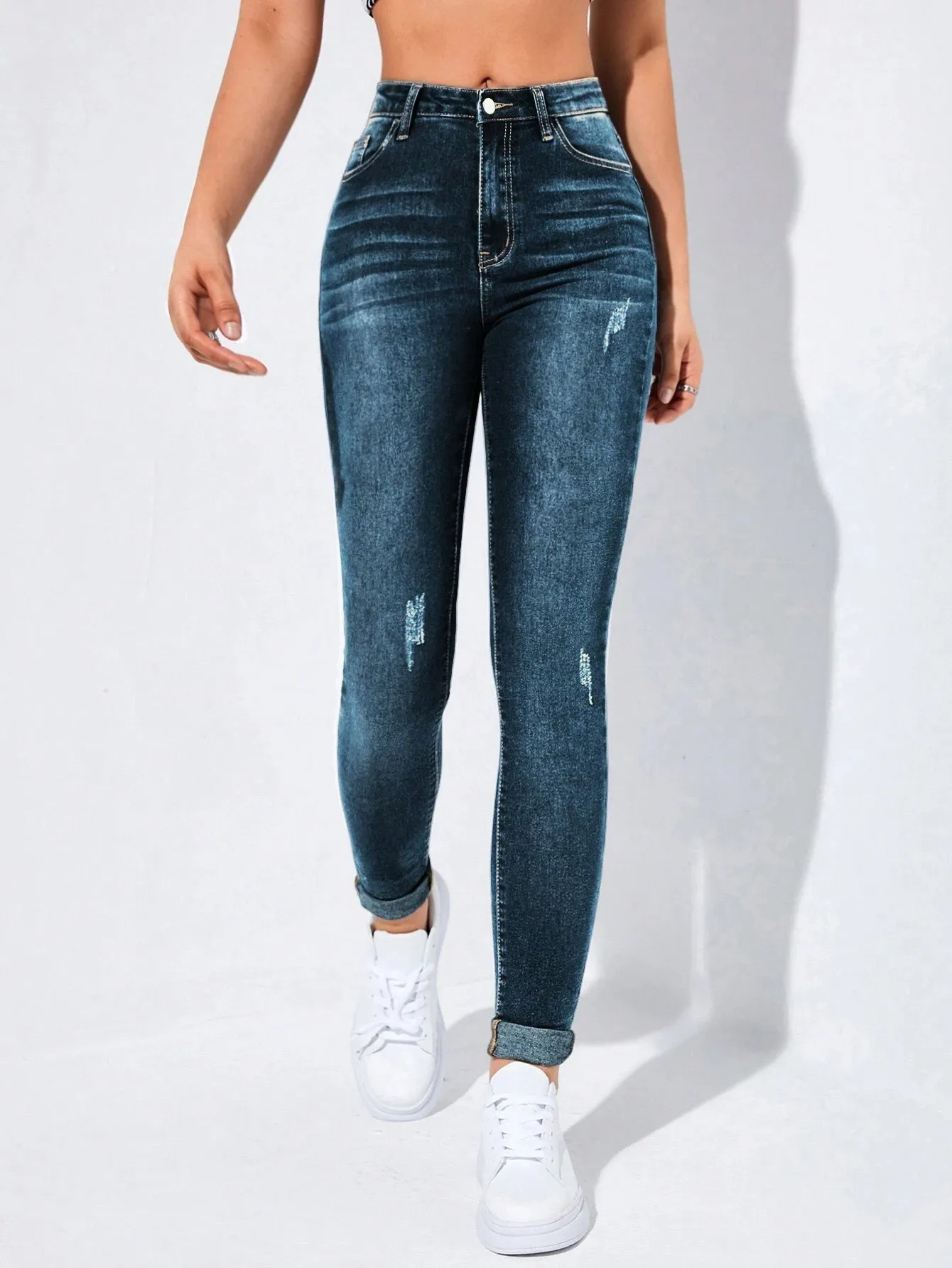 Spring Women's Clothing Slim Fit High Waist Ripped Stretch Denim Jeans For Woman Pencil Leg Vintage Y2K Skinny Pants Style
Spring Women's Clothing Slim Fit High Waist Ripped Stretch Denim Jeans For Woman Pencil Leg Vintage Y2K Skinny Pants Style
