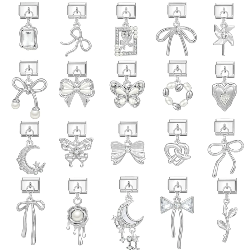 Creative Love Heart Bow Pinwheel Butterfly Italian Charm Links Fit 9mm Bracelet Stainless Steel DIY Jewelry Making Gifts
Creative Love Heart Bow Pinwheel Butterfly Italian Charm Links Fit 9mm Bracelet Stainless Steel DIY Jewelry Making Gifts