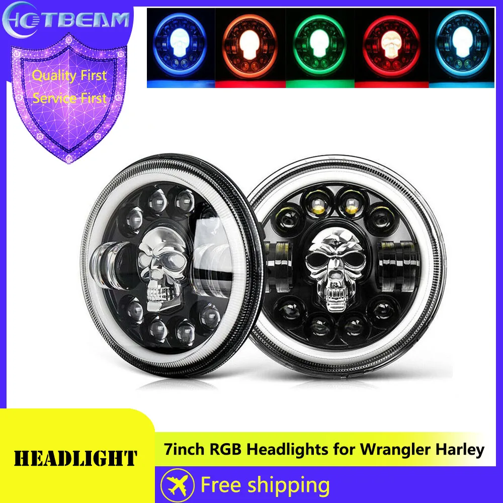 Передние фары для автомобиля и мотоцикла Wrangler Harley, 7 дюймов, RGB, с черепом, передние фары H4, фары с дьявольскими глазами, дневные фары ближнего и дальнего света
Передние фары для автомобиля и мотоцикла Wrangler Harley, 7 дюймов, RGB, с черепом, передние фары H4, фары с дьявольскими глазами, дневные фары ближнего и дальнего света
