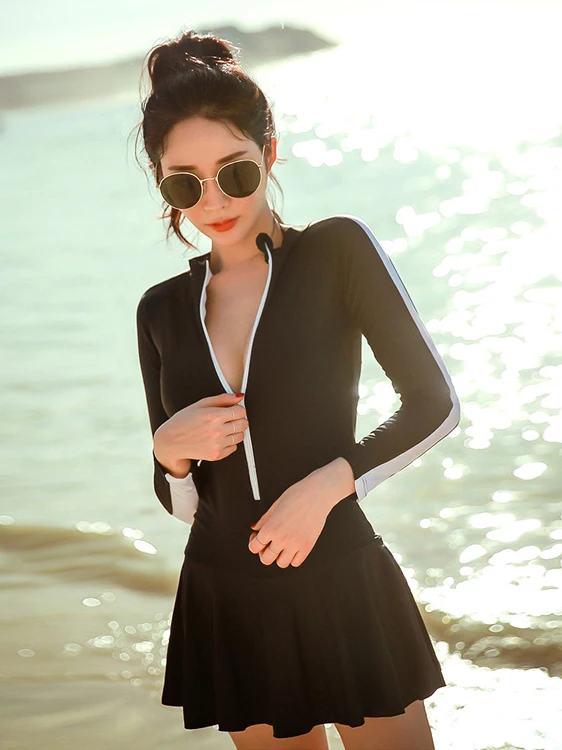 Slimming Bla ort Sve Zipper Snorkeling e Swimsuit Women Conservative Belly Cover Hot Spring Swimsuit
Slimming Bla ort Sve Zipper Snorkeling e Swimsuit Women Conservative Belly Cover Hot Spring Swimsuit