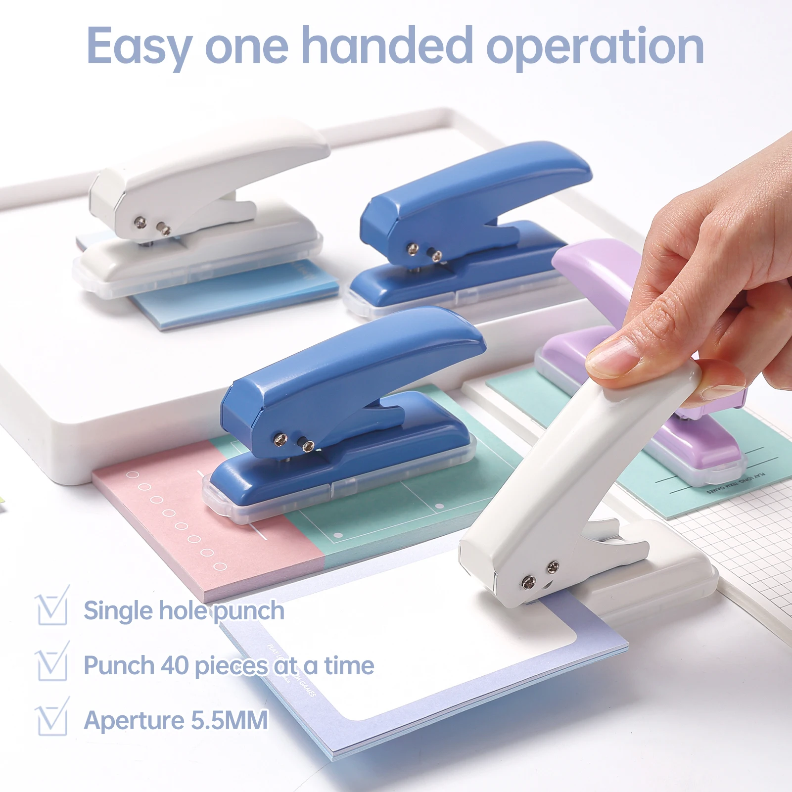 KW-trio 9734 Single Hole Punch Paper Circle Puncher Mini DIY Cutter Up to 40 Sheets Punching for A4 A5 B5 Notebook Scrapbook
KW-trio 9734 Single Hole Punch Paper Circle Puncher Mini DIY Cutter Up to 40 Sheets Punching for A4 A5 B5 Notebook Scrapbook