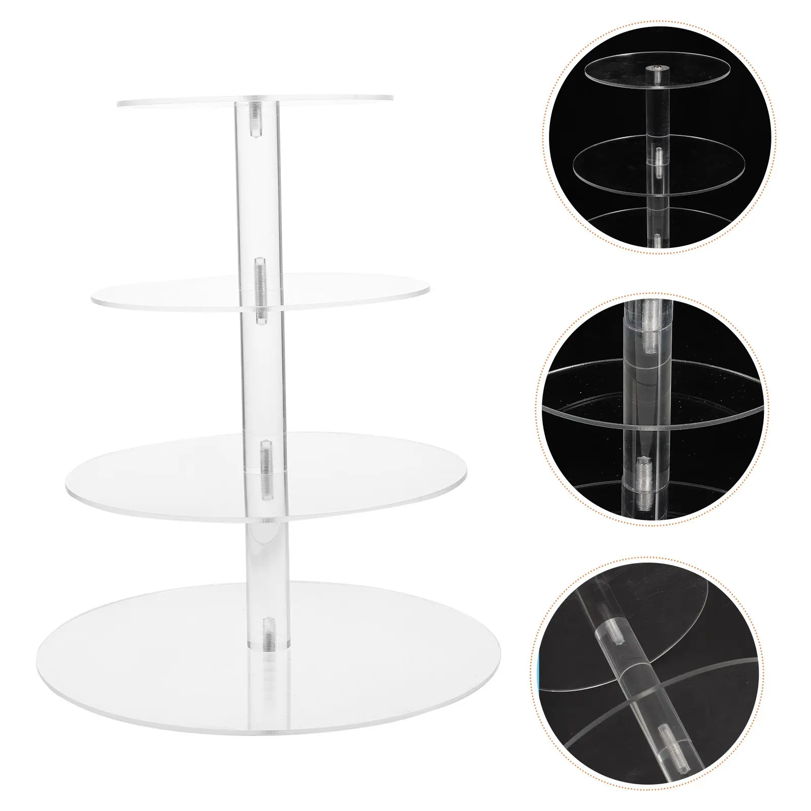 1Set 4-Tier Transparent Acrylic Cupcake Stand Cake Display Tower for Wedding Birthday Baby Shower Dessert Party Serving Tray
1Set 4-Tier Transparent Acrylic Cupcake Stand Cake Display Tower for Wedding Birthday Baby Shower Dessert Party Serving Tray