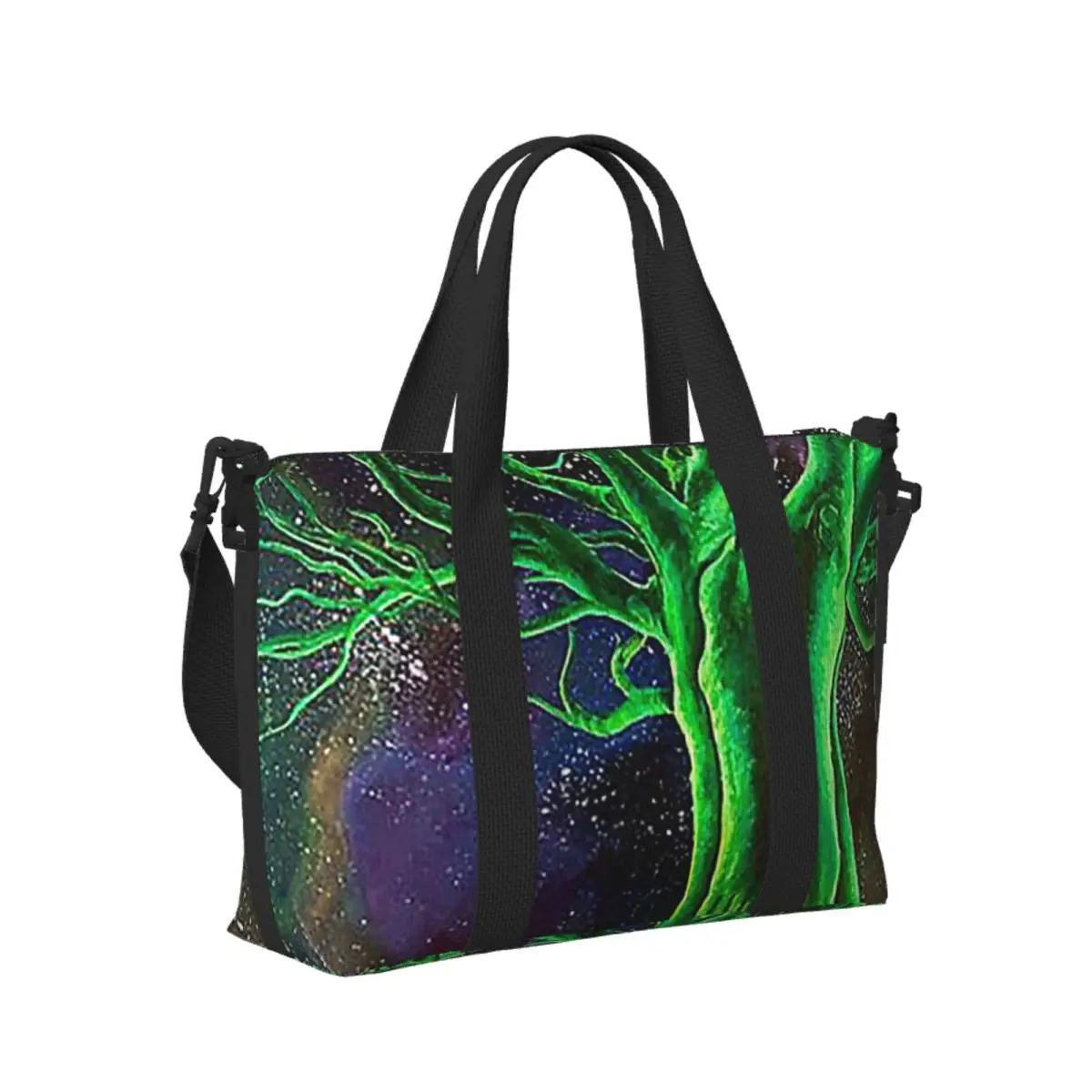 Custom Magic Green Tree Beach Travel Bag Large Capacity Tote Bags for Gym Sport Women Shopping Duffle Shoulder Bag 
Custom Magic Green Tree Beach Travel Bag Large Capacity Tote Bags for Gym Sport Women Shopping Duffle Shoulder Bag