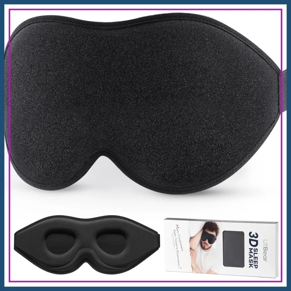 3D Contoured Sleep Mask for Side Sleepers, Light Blocking Eye Mask with Adjustable Strap for Travel
3D Contoured Sleep Mask for Side Sleepers, Light Blocking Eye Mask with Adjustable Strap for Travel