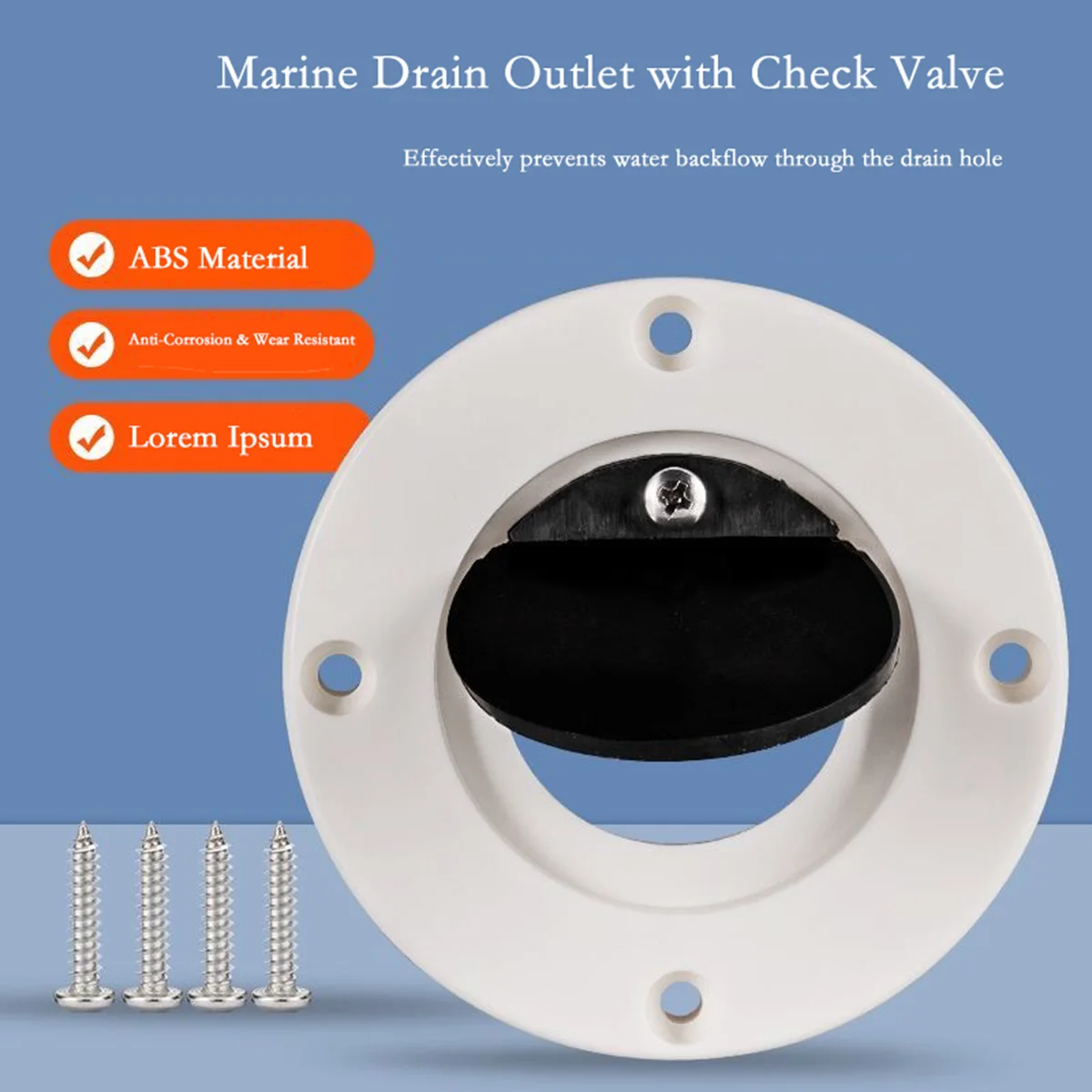 Marine One-Way Drain Valve with Check, Yacht Bilge Drain Outlet, Speedboat Marine Fitting
Marine One-Way Drain Valve with Check, Yacht Bilge Drain Outlet, Speedboat Marine Fitting