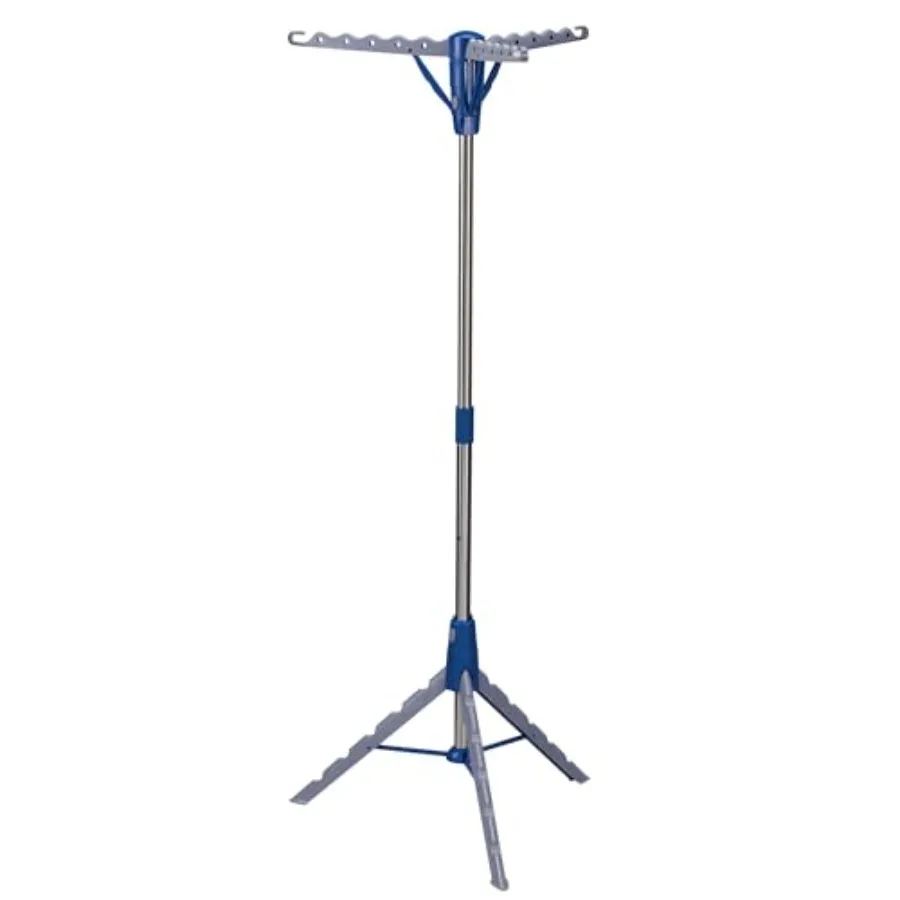 5009-1 Collapsible Portable Indoor Tripod Clothes Drying Rack for Hanging Laundry Silver and Blue
5009-1 Collapsible Portable Indoor Tripod Clothes Drying Rack for Hanging Laundry Silver and Blue