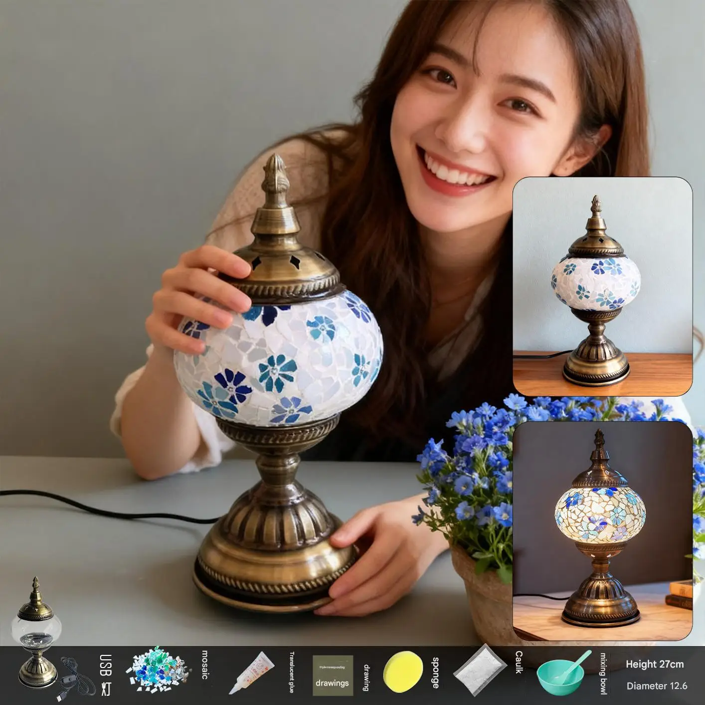 Mosaic patch DIY production material package, parent-child handmade activity material package, horizontal atmosphere night light
Mosaic patch DIY production material package, parent-child handmade activity material package, horizontal atmosphere night light