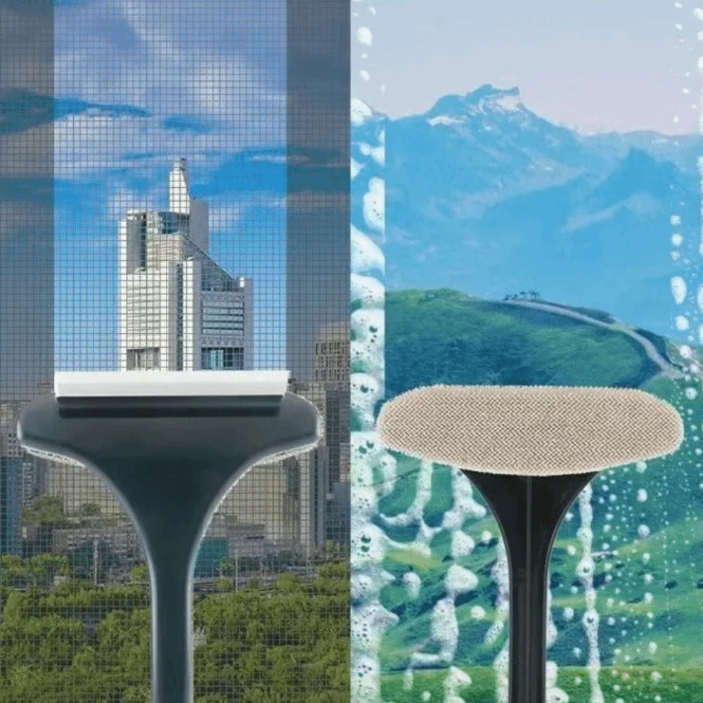 Выдвижная щетка для чистки оконных экранов, скребок для влажной и сухой уборки, щетка для очистки экрана 2-в-1, эргономичный очиститель кухонных экранов 
Выдвижная щетка для чистки оконных экранов, скребок для влажной и сухой уборки, щетка для очистки экрана 2-в-1, эргономичный очиститель кухонных экранов