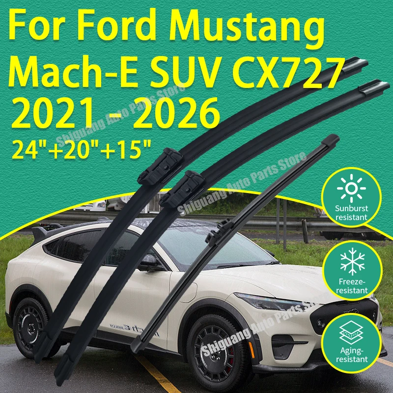 Front Rear Silicone Coating Wipers for Ford Mustang Mach-E SUV CX727 2021 - 2026 Car Wiper Windshield Windscreen Accessories
Front Rear Silicone Coating Wipers for Ford Mustang Mach-E SUV CX727 2021 - 2026 Car Wiper Windshield Windscreen Accessories