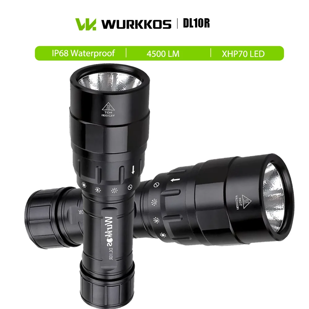 Перезаряжаемый подводный фонарь Wurkkos DL10R 4500LM с LED-модулем XHP70.2, водонепроницаемый по стандарту IPX8, портативный, для дайвинга, альпинизма и рыбалки
Перезаряжаемый подводный фонарь Wurkkos DL10R 4500LM с LED-модулем XHP70.2, водонепроницаемый по стандарту IPX8, портативный, для дайвинга, альпинизма и рыбалки