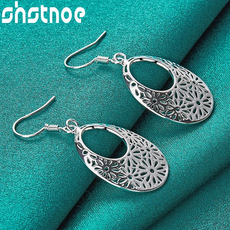 SHSTONE 925 Sterling Silver Oval Hollow Earrings For Women Drop Earrings Party Engagement Wedding Christmas Gift Fashion Jewelry
SHSTONE 925 Sterling Silver Oval Hollow Earrings For Women Drop Earrings Party Engagement Wedding Christmas Gift Fashion Jewelry