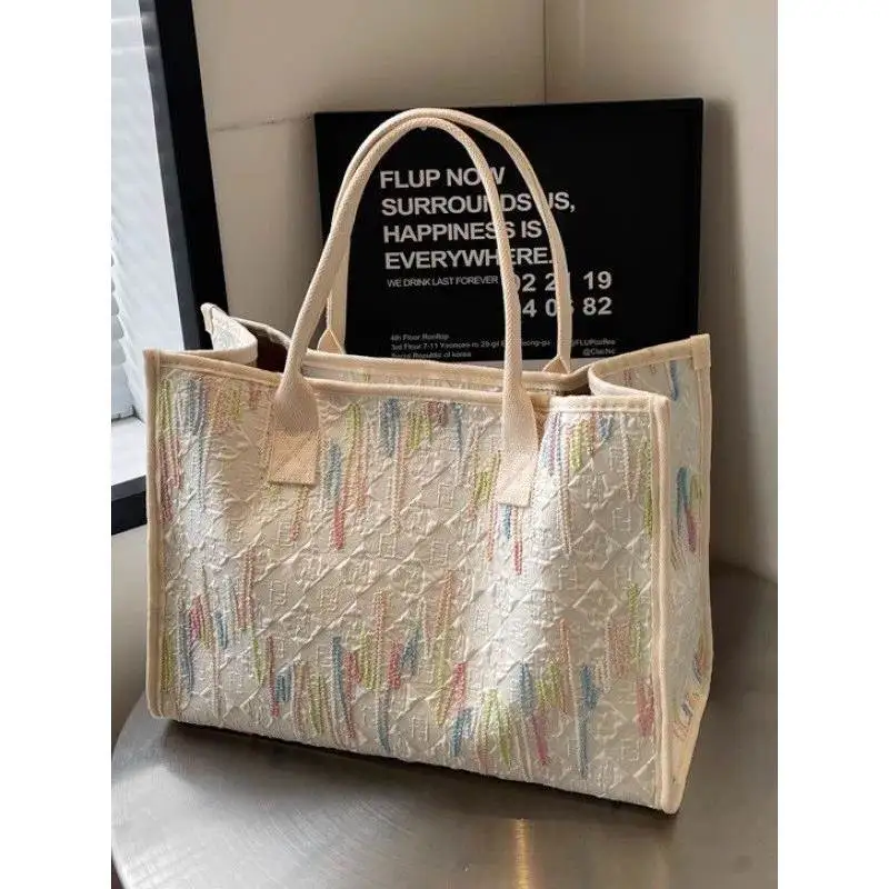 Embroidered Large Capacity Commuter Bag Women's 2026 New Casual Handheld Shopping Bag Single Shoulder Mommy Bag Versatile Tot...
Embroidered Large Capacity Commuter Bag Women's 2026 New Casual Handheld Shopping Bag Single Shoulder Mommy Bag Versatile Tot...