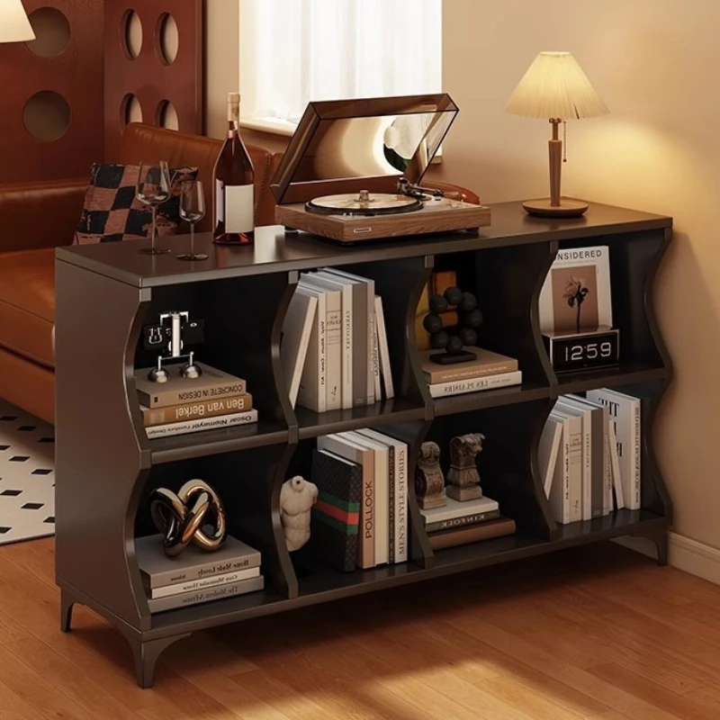 Multi-functional Bookshelf Floor-to-ceiling shelf Living room black lattice cabinet with legs against the wall Storage cabinet
Multi-functional Bookshelf Floor-to-ceiling shelf Living room black lattice cabinet with legs against the wall Storage cabinet