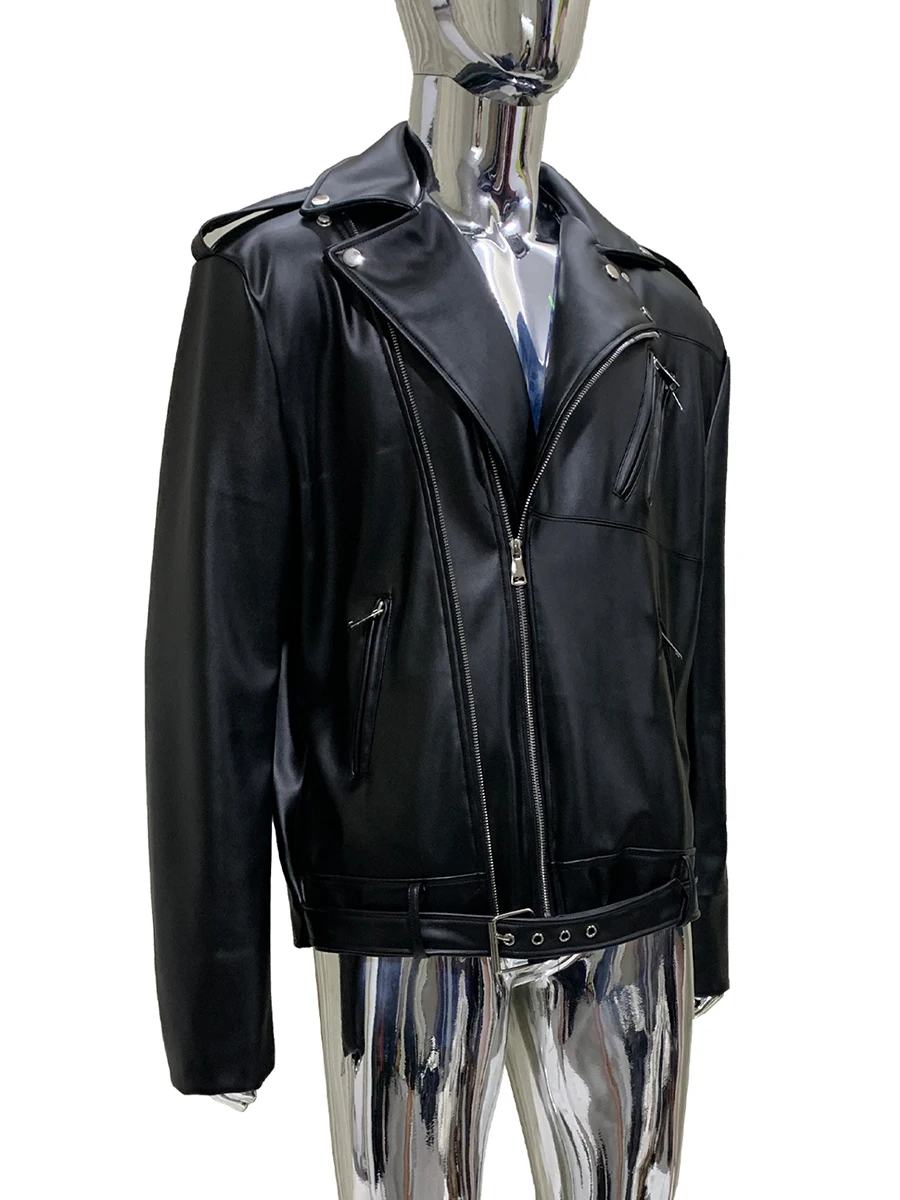 Spring Autumn Black Short Soft Pu Leather Moto & Biker Jacket Men with Many Zippers Luxury Designer European Fashion Emo Clothes
Spring Autumn Black Short Soft Pu Leather Moto & Biker Jacket Men with Many Zippers Luxury Designer European Fashion Emo Clothes