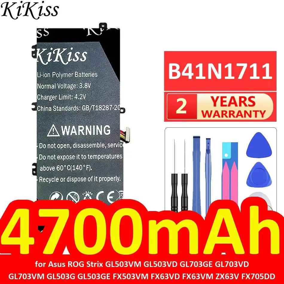 Battery B41N1711 For Asus Rog Strix GL503VM GL503VD GL703GE GL703VD GL703VM GL503G GL503GE FX503VM FX63VD FX63VM ZX63V FX705DD
Battery B41N1711 For Asus Rog Strix GL503VM GL503VD GL703GE GL703VD GL703VM GL503G GL503GE FX503VM FX63VD FX63VM ZX63V FX705DD
